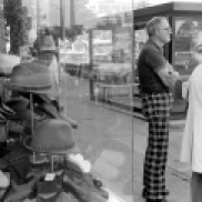 Spadina Avenue, hat store, pedestrians, 1983