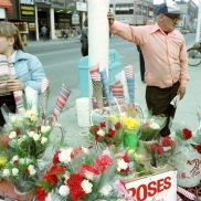 flower seller, Yonge Street, roses, 1982,