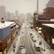 Elm Street, Toronto, winter, 1982,