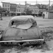 Toronto, abandoned car, 1983