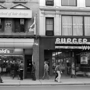 MsDonalds, Burger King, Yonge Street, Toronto, 1981,
